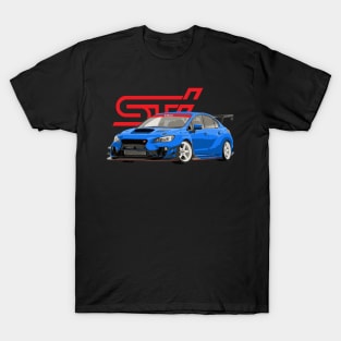 WRX STi Rally Blue Varis Aero JDM T-Shirt